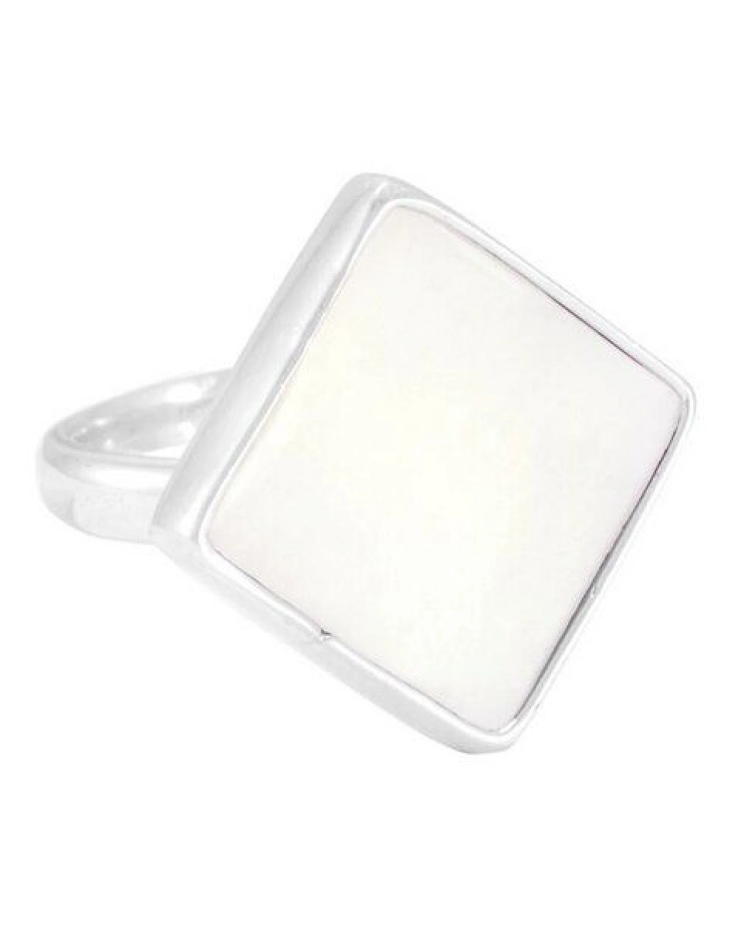 pakilia Silber Ring Perlmut eckig Fair-Trade und handmade – Ansicht 4
