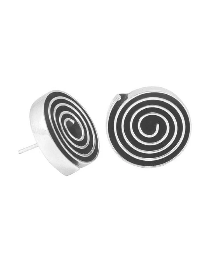 pakilia Silber Ohrringe Labyrinth rund Fair-Trade und handmade