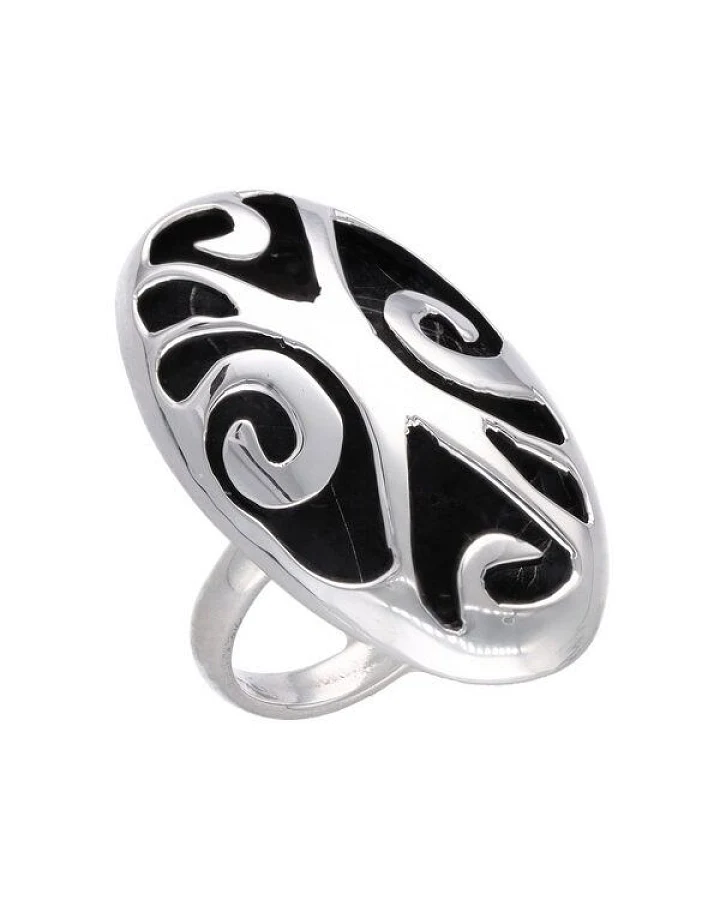 pakilia Silber Ring Ornament oval Fair-Trade und handmade
