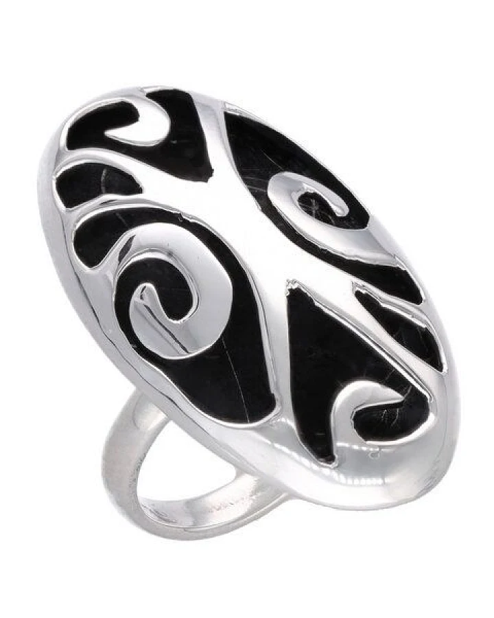pakilia Silber Ring Ornament oval Fair-Trade und handmade