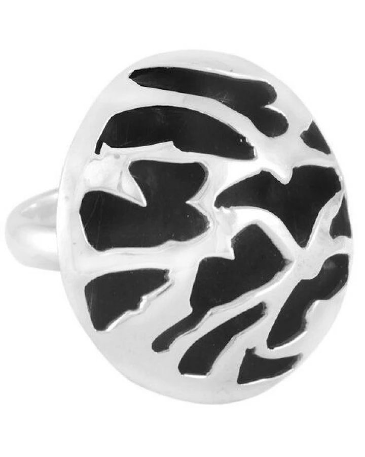 pakilia Silber Ring Ornament oval Fair-Trade und handmade