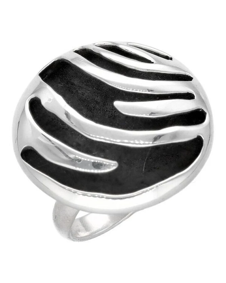 pakilia Silber Ring Streifen Fair-Trade und handmade