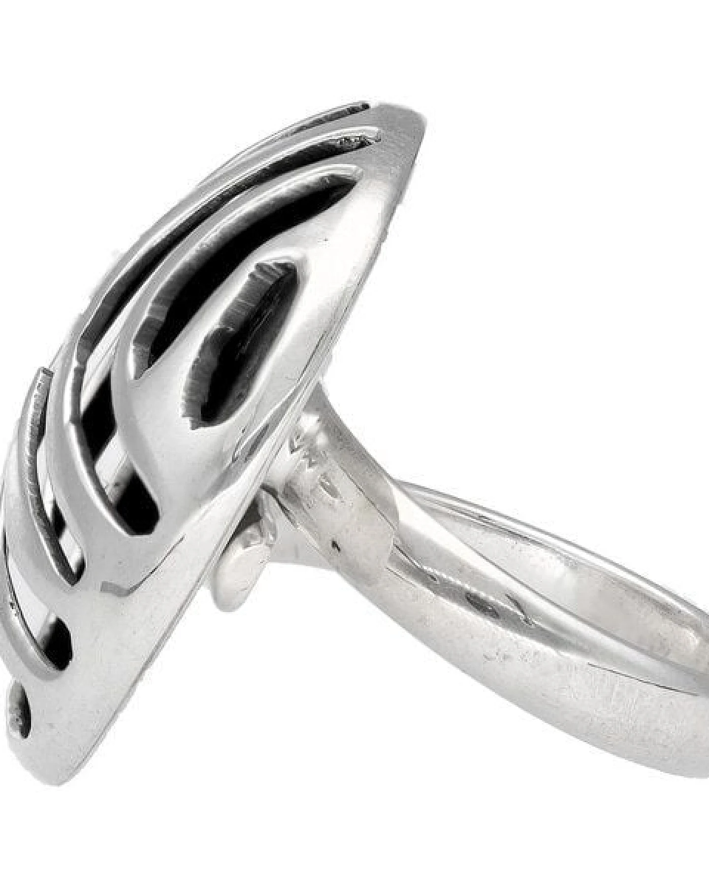 pakilia Silber Ring Streifen Fair-Trade und handmade – Ansicht 2