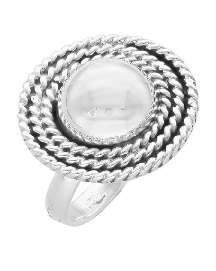 pakilia Silber Ring Kugel Fair-Trade und handmade