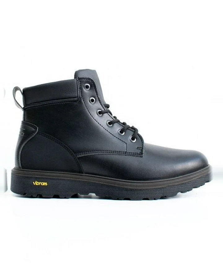 Will's Vegan Shop WVSport Wasserdichte Städtische Herren Stiefel in Schwarz