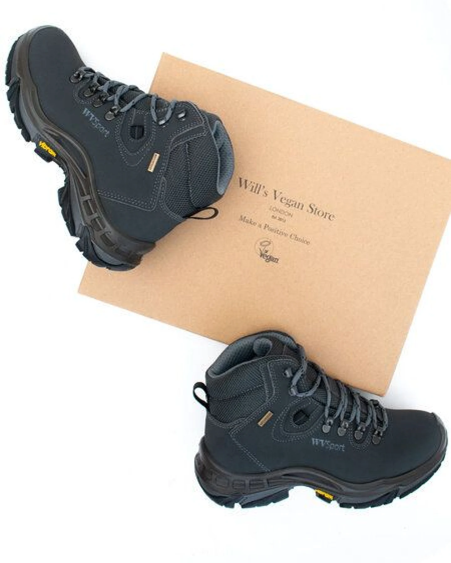 Will's Vegan Shop WVSport wasserdichte Wanderschuhe Dunkelblau Frauen – Ansicht 3