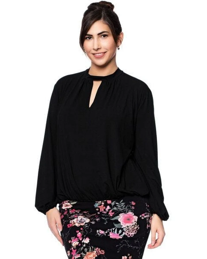 Ingoria MAIRA Blusenshirt mit Schlüssellochausschnitt