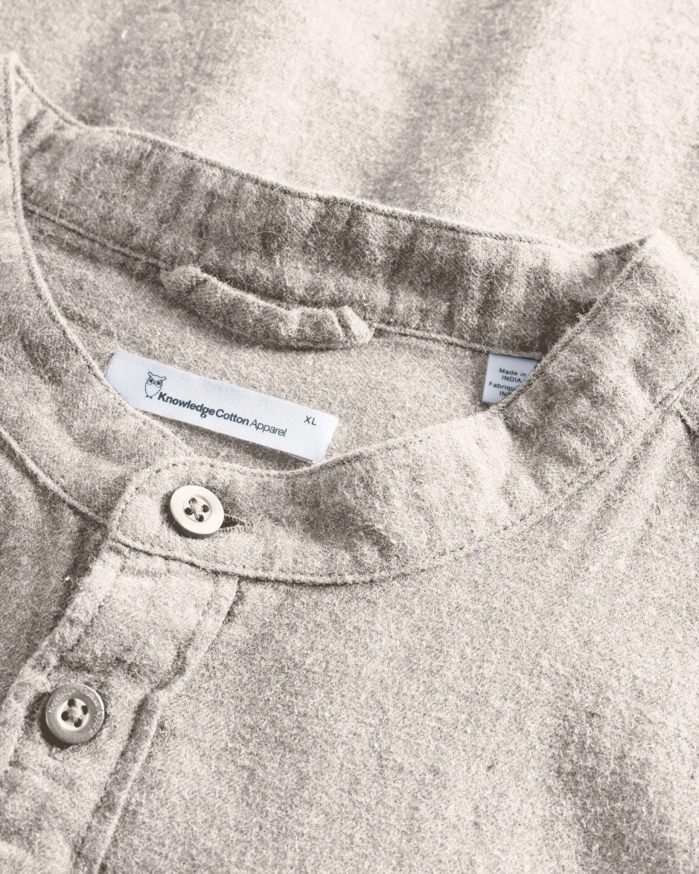 Hemd Flannel Stehkragen Melange – Ansicht 3