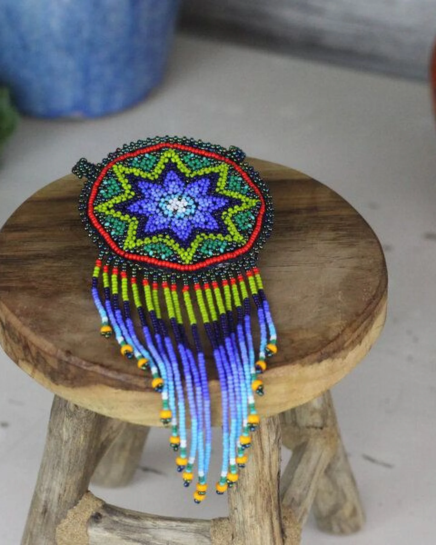 Mitienda Shop Huichol Halskette Damen – Ansicht 3
