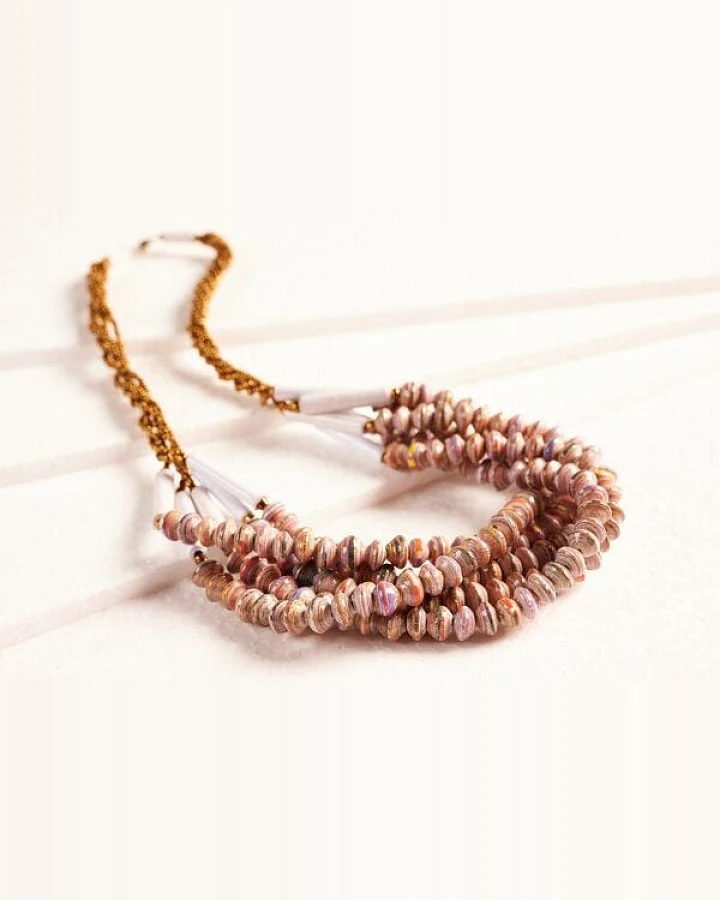 PEARLS OF AFRICA Stylische Halskette aus Papierperlen "LITTLE SISTER ACT"