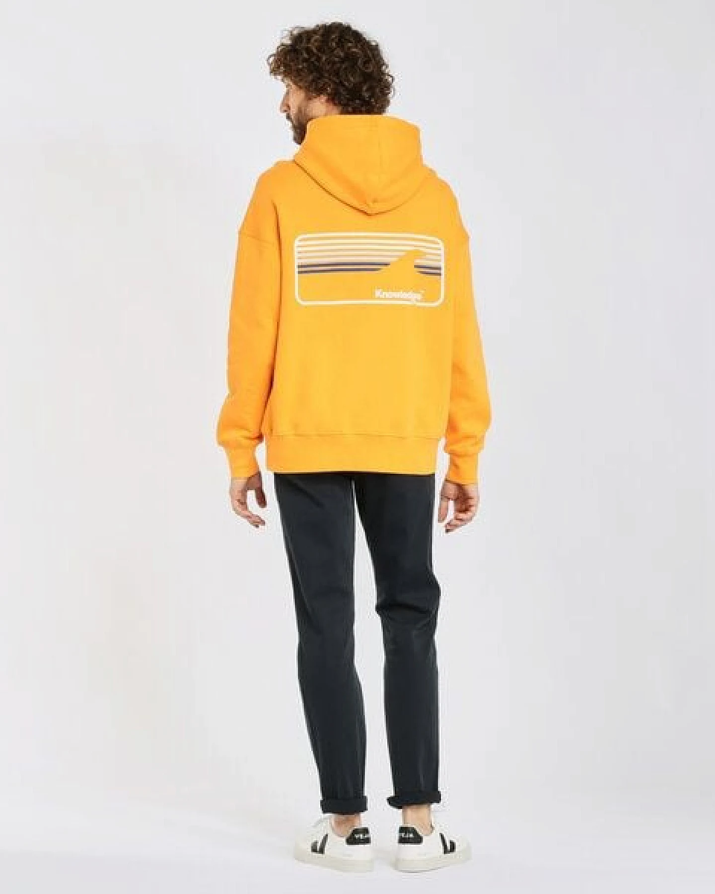 KnowledgeCotton Apparel Kapuzenpullover - ELM signature wave hoodie – Ansicht 3