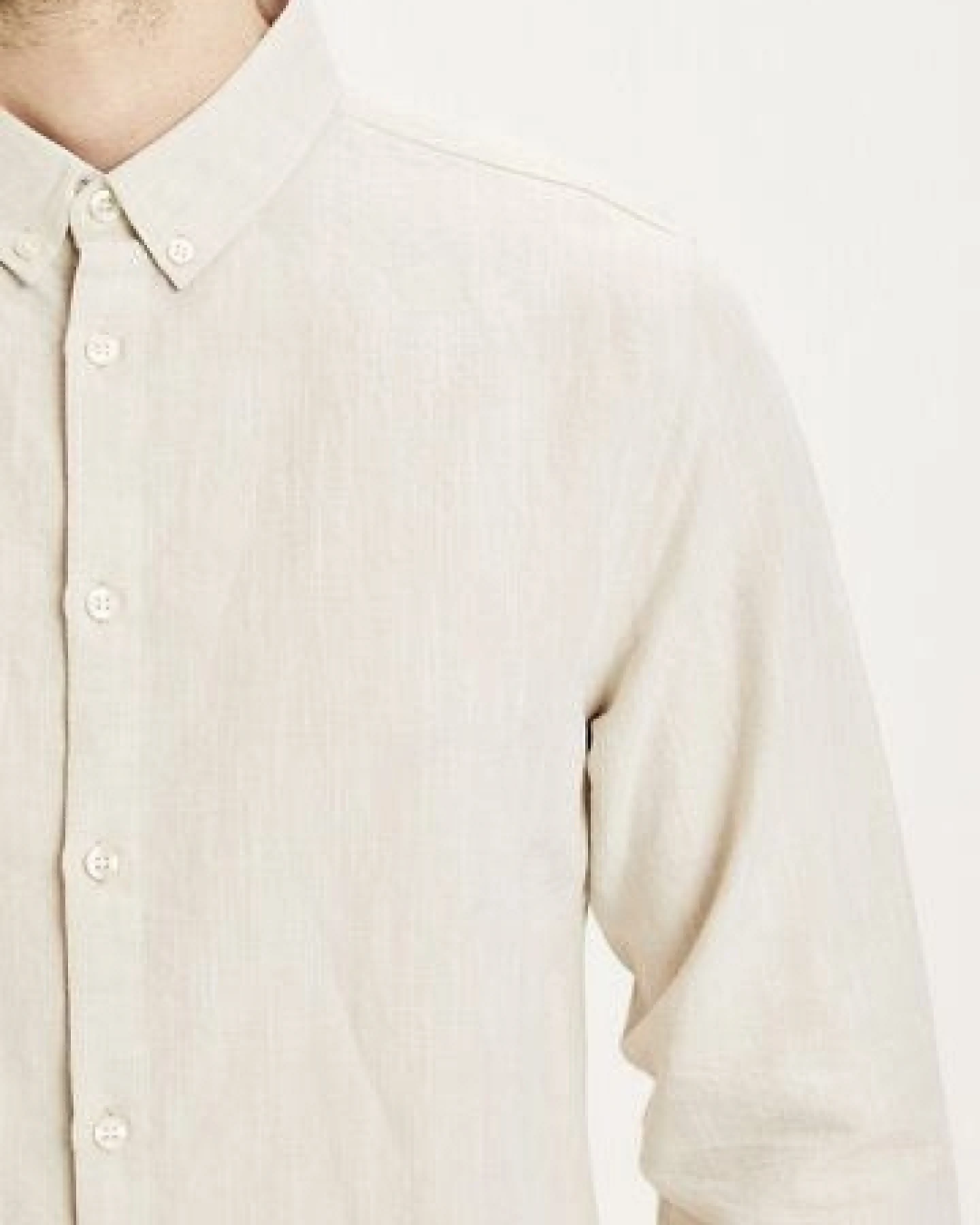 KnowledgeCotton Apparel Leinenhemd - Custom fit linen shirt – Ansicht 3