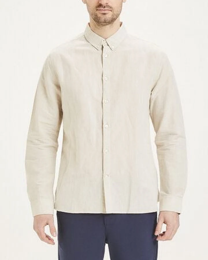 KnowledgeCotton Apparel Leinenhemd - Custom fit linen shirt