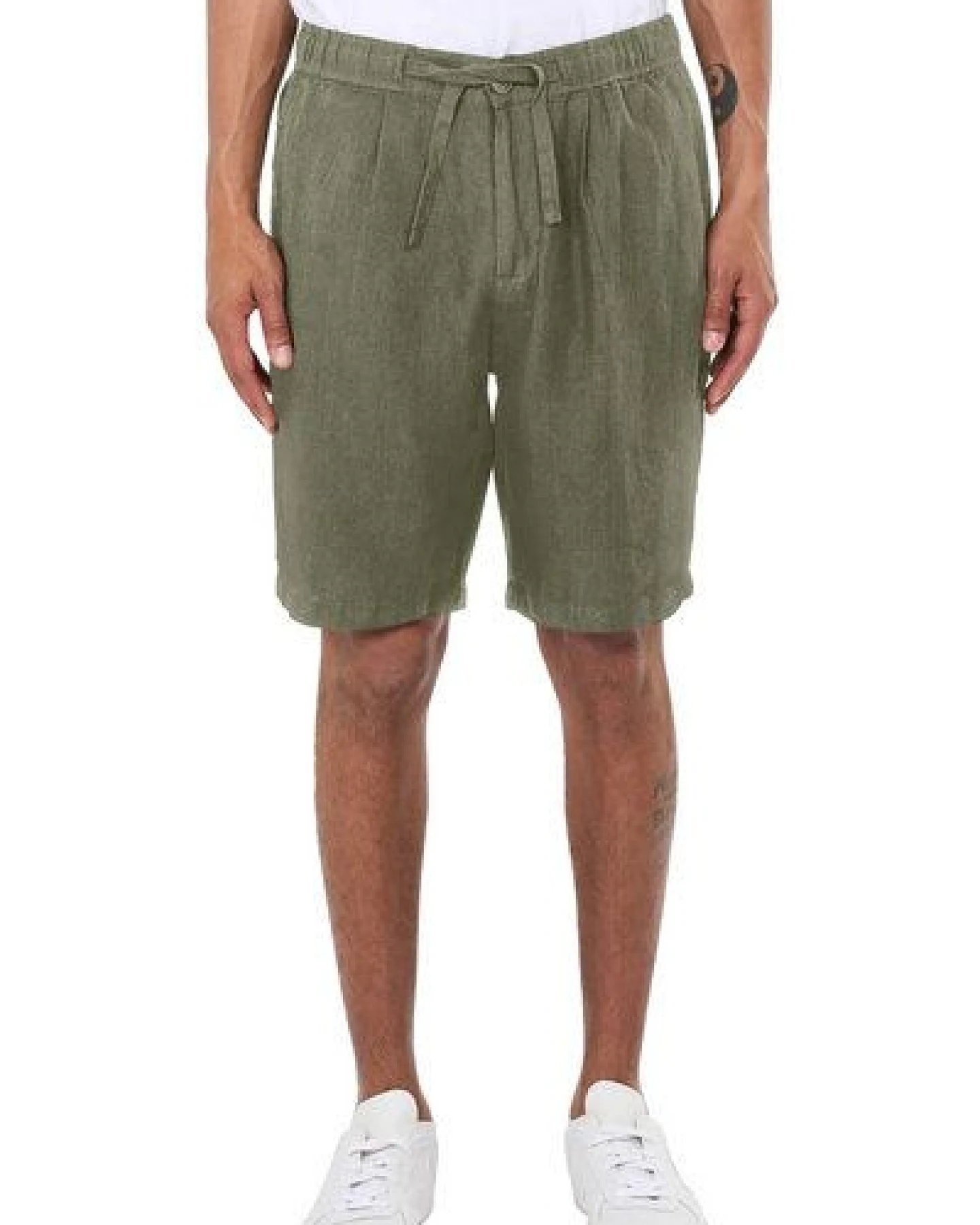KnowledgeCotton Apparel Leinenshorts - Loose linen shorts - VEGAN - aus Bio-Leinen – Ansicht 3