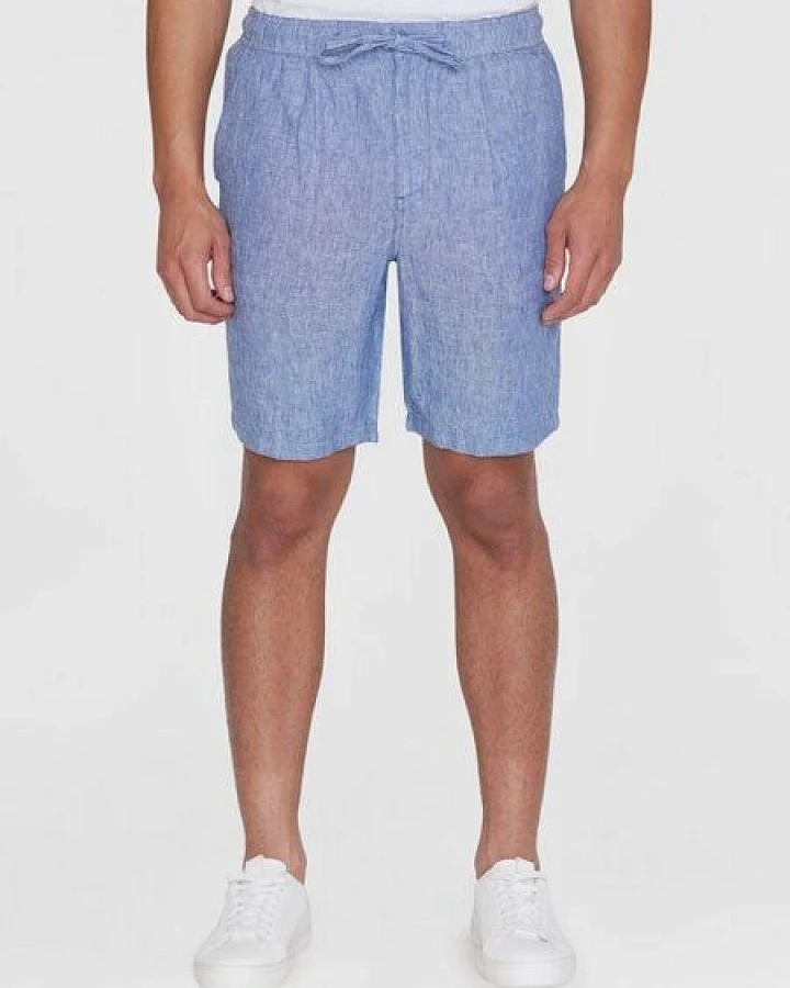 KnowledgeCotton Apparel Leinenshorts - Loose linen shorts - VEGAN - aus Bio-Leinen