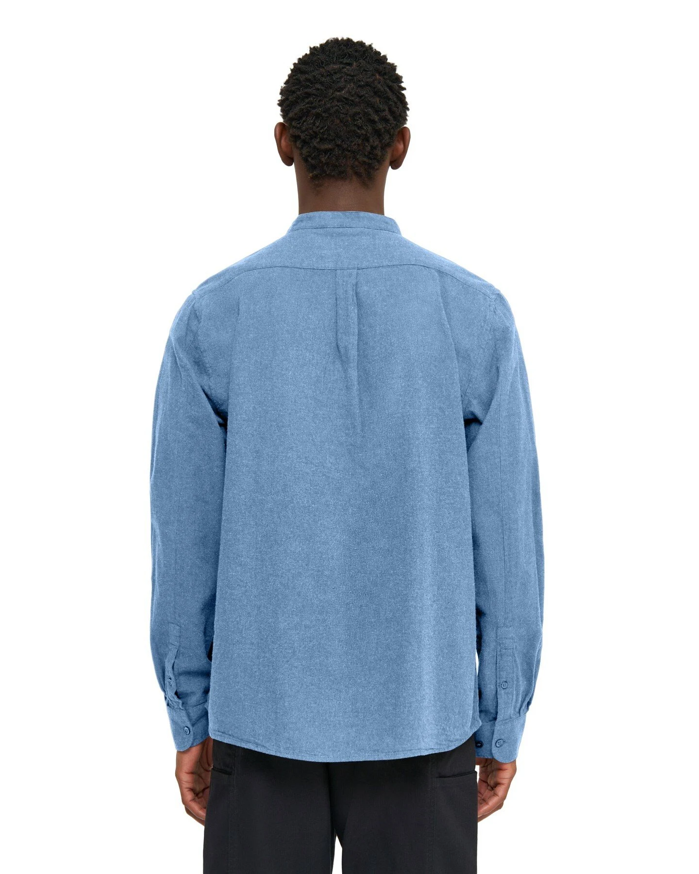 Hemd Flannel Stehkragen Melange – Ansicht 2