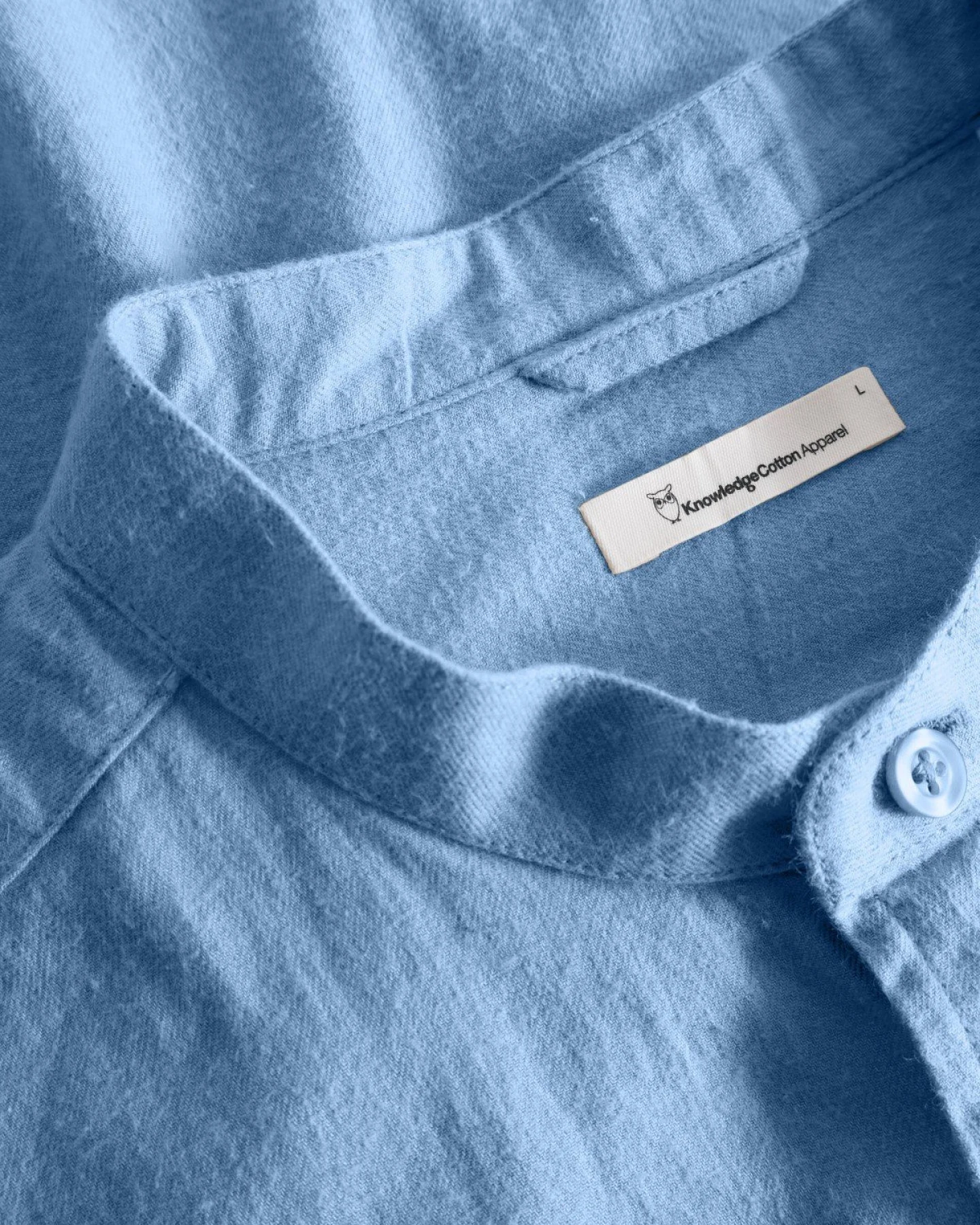Hemd Flannel Stehkragen Melange – Ansicht 6