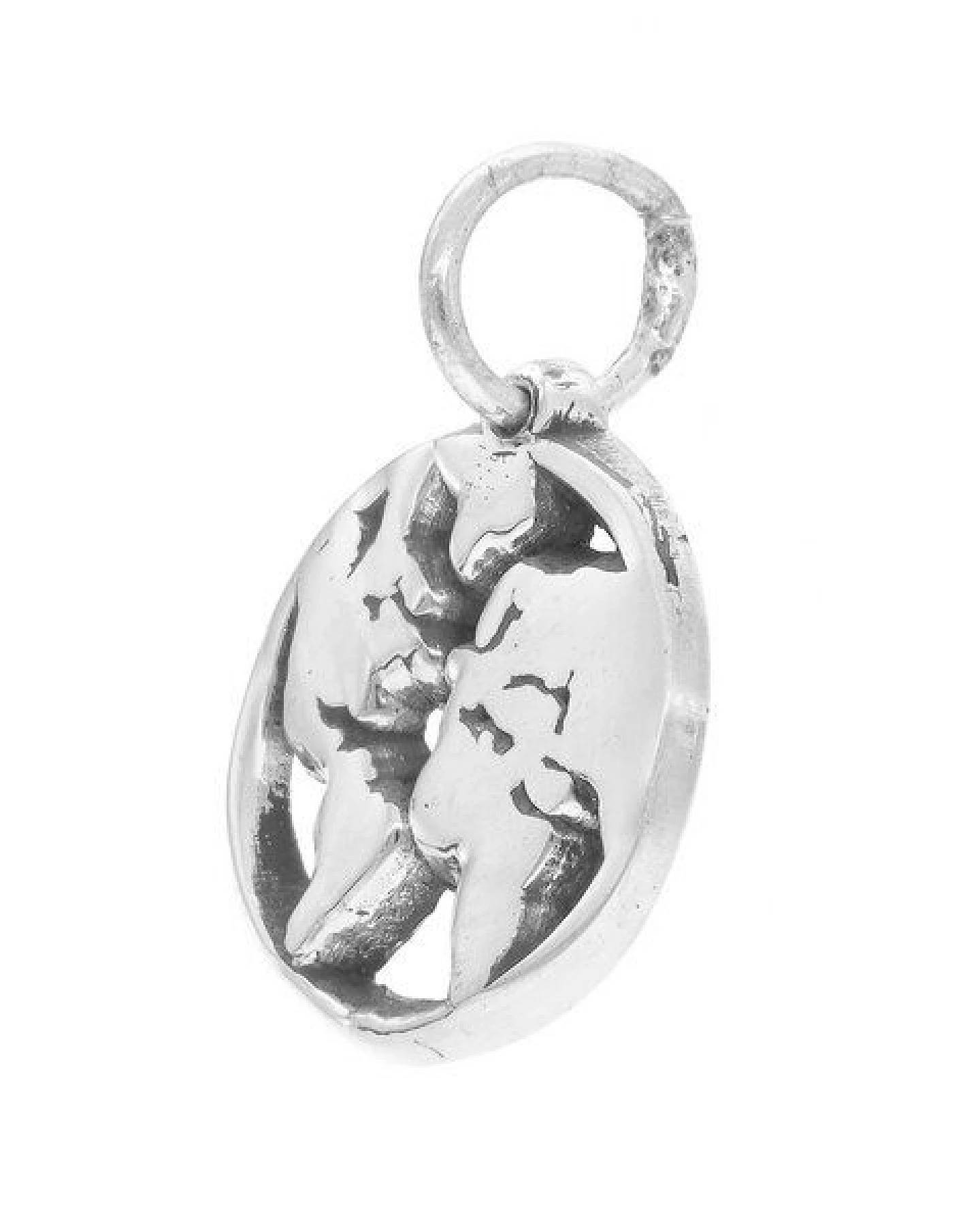 pakilia Silber Kette Weltkarte Fair-Trade und handmade – Ansicht 2