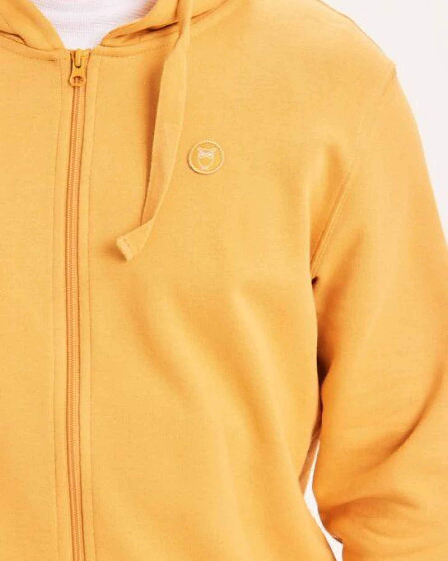 KnowledgeCotton Apparel Sweatjacke - Zip hood basic badge sweat- aus Biobaumwolle – Ansicht 3