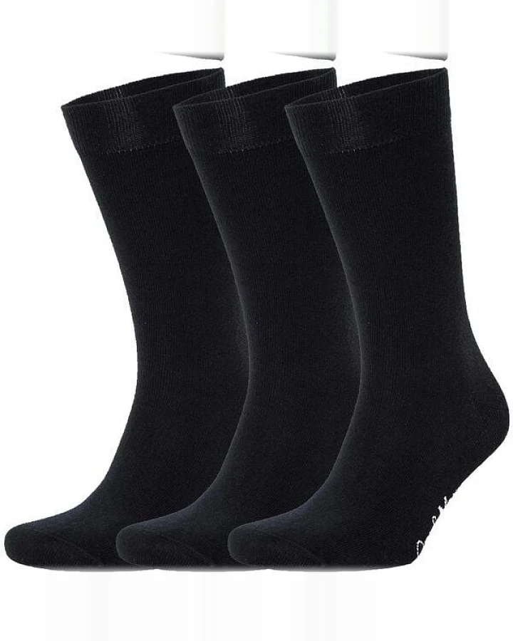 Opi & Max 3er Set schwarze Biobaumwollsocken