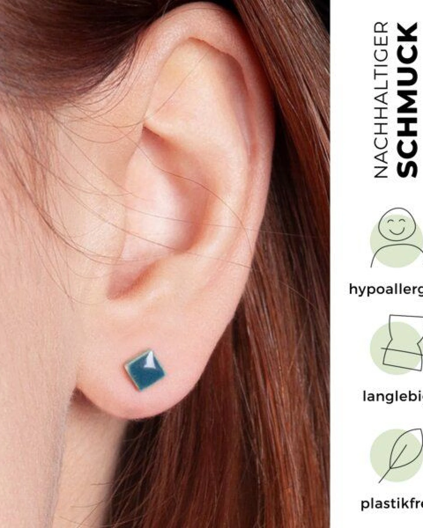 ALEXASCHA Minimalistische Keramik Ohrstecker, mini – Ansicht 3