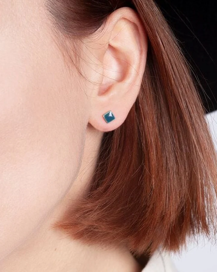 ALEXASCHA Minimalistische Keramik Ohrstecker, mini