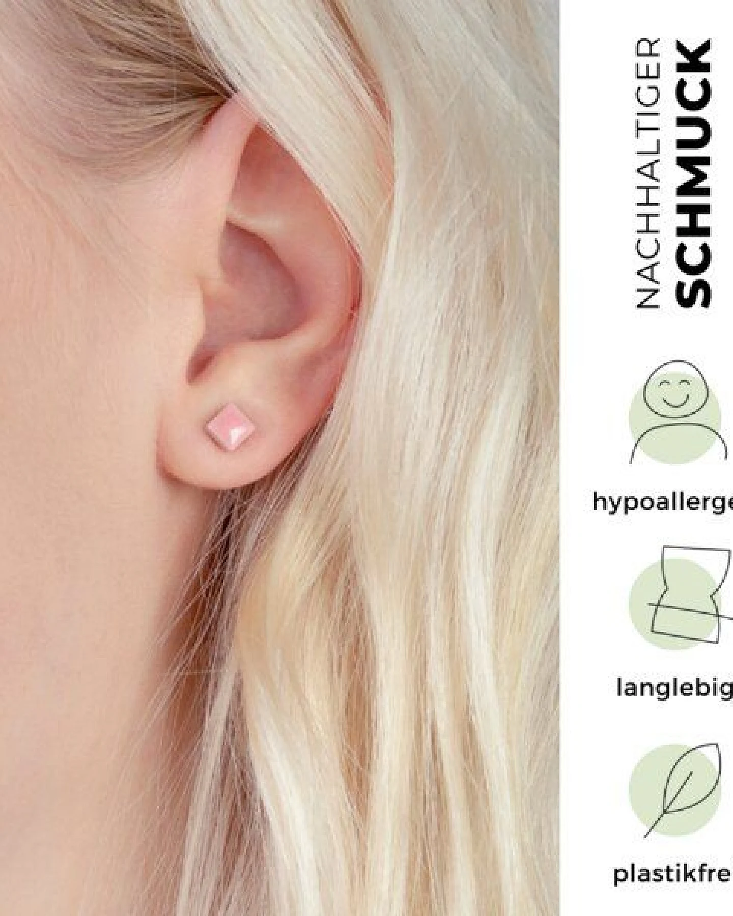 ALEXASCHA Minimalistische Keramik Ohrstecker, mini – Ansicht 3