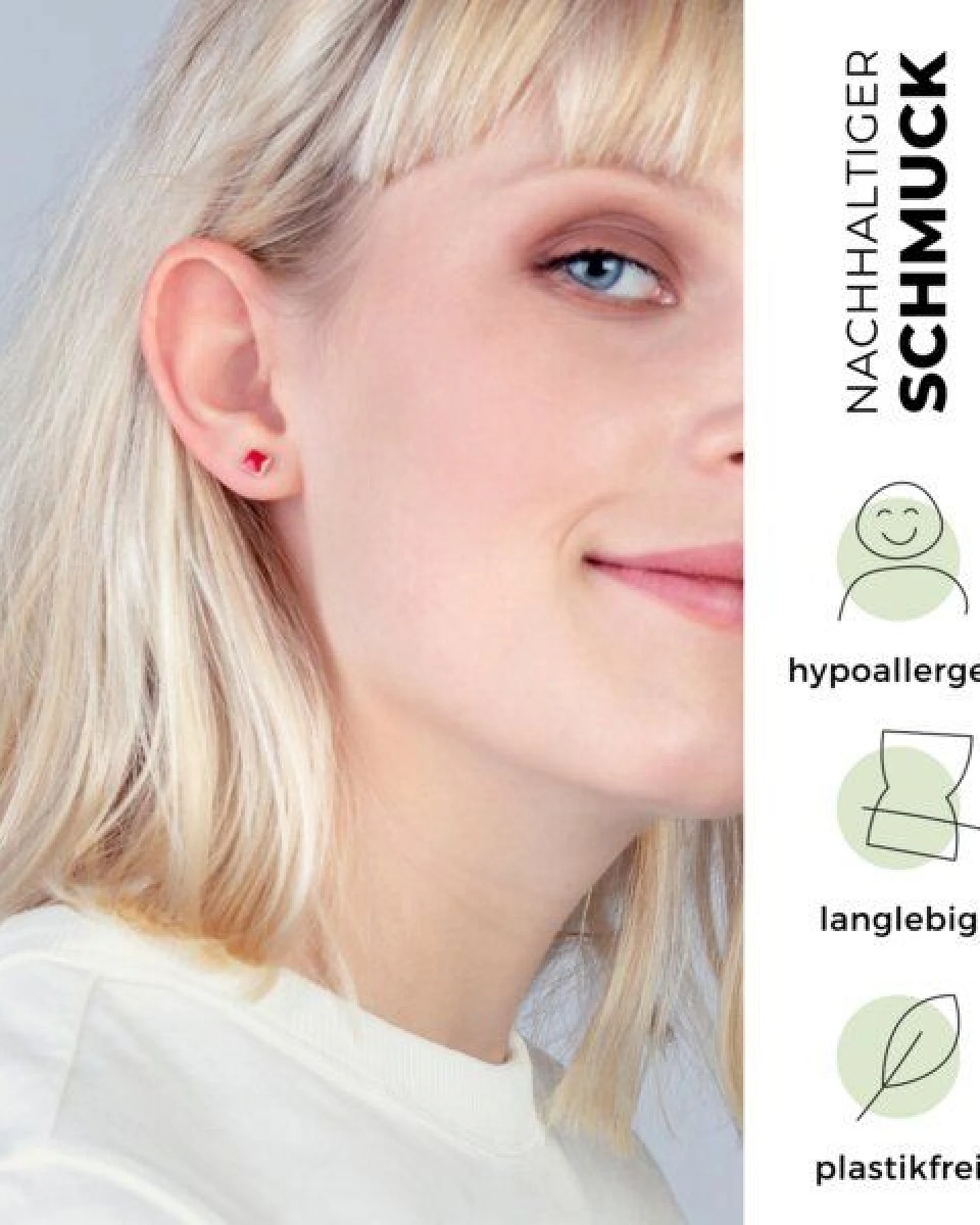 ALEXASCHA Minimalistische Keramik Ohrstecker, mini – Ansicht 3