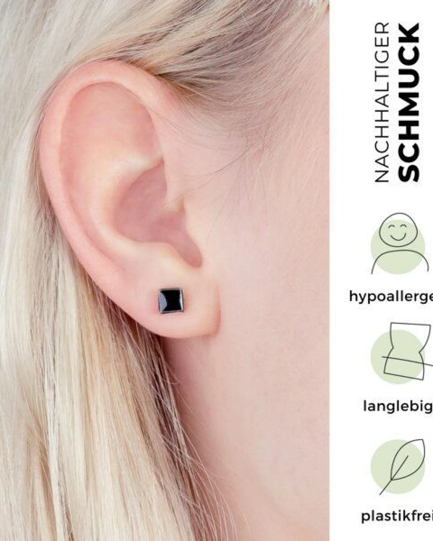 ALEXASCHA Minimalistische Keramik Ohrstecker, mini – Ansicht 3