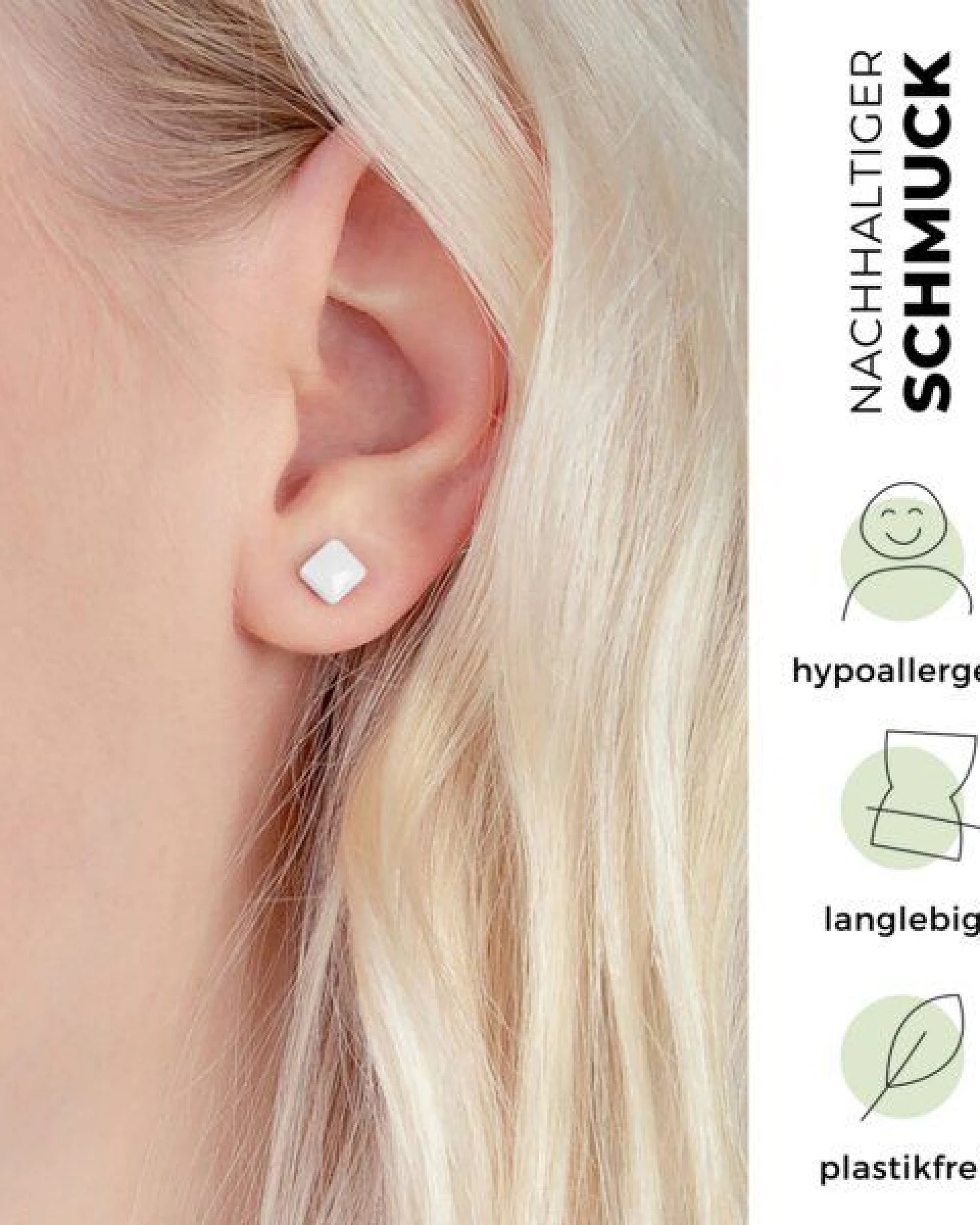 ALEXASCHA Minimalistische Keramik Ohrstecker, mini – Ansicht 3