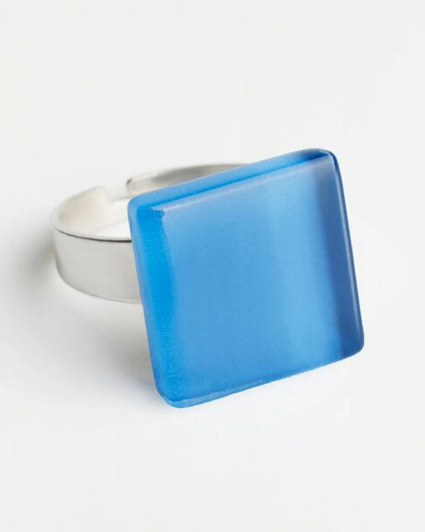ALEXASCHA Minimalistischer Ring aus Glas, klein – Ansicht 2