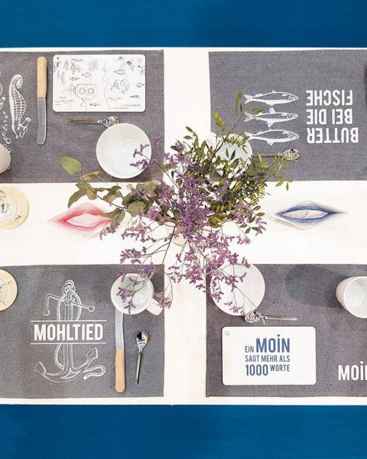 Bow & Hummingbird Tischset Butter bei die Fische – Ansicht 4