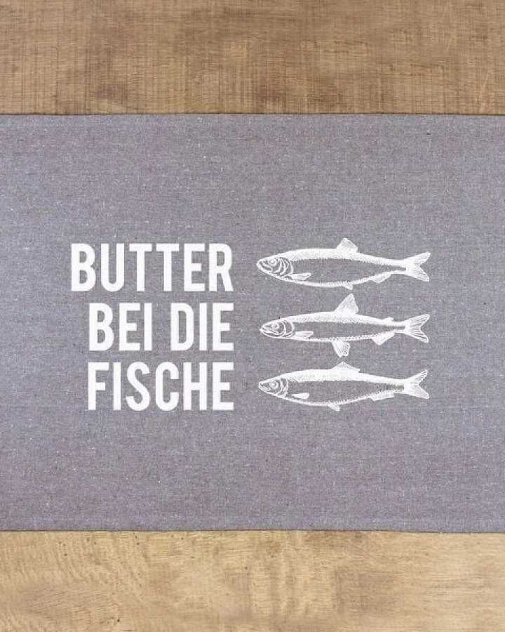 Bow & Hummingbird Tischset Butter bei die Fische