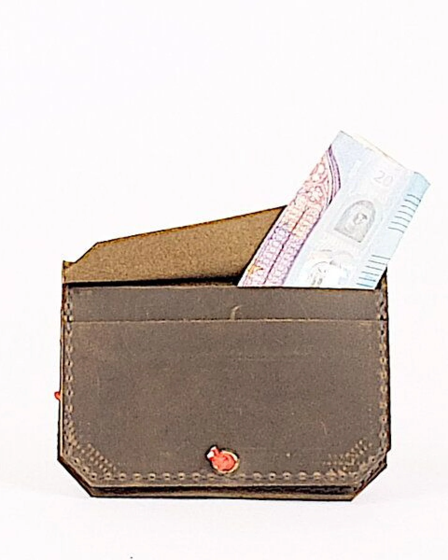 monday market Lederportemonnaie Isaac aus Pull-Up-Leder – Ansicht 3