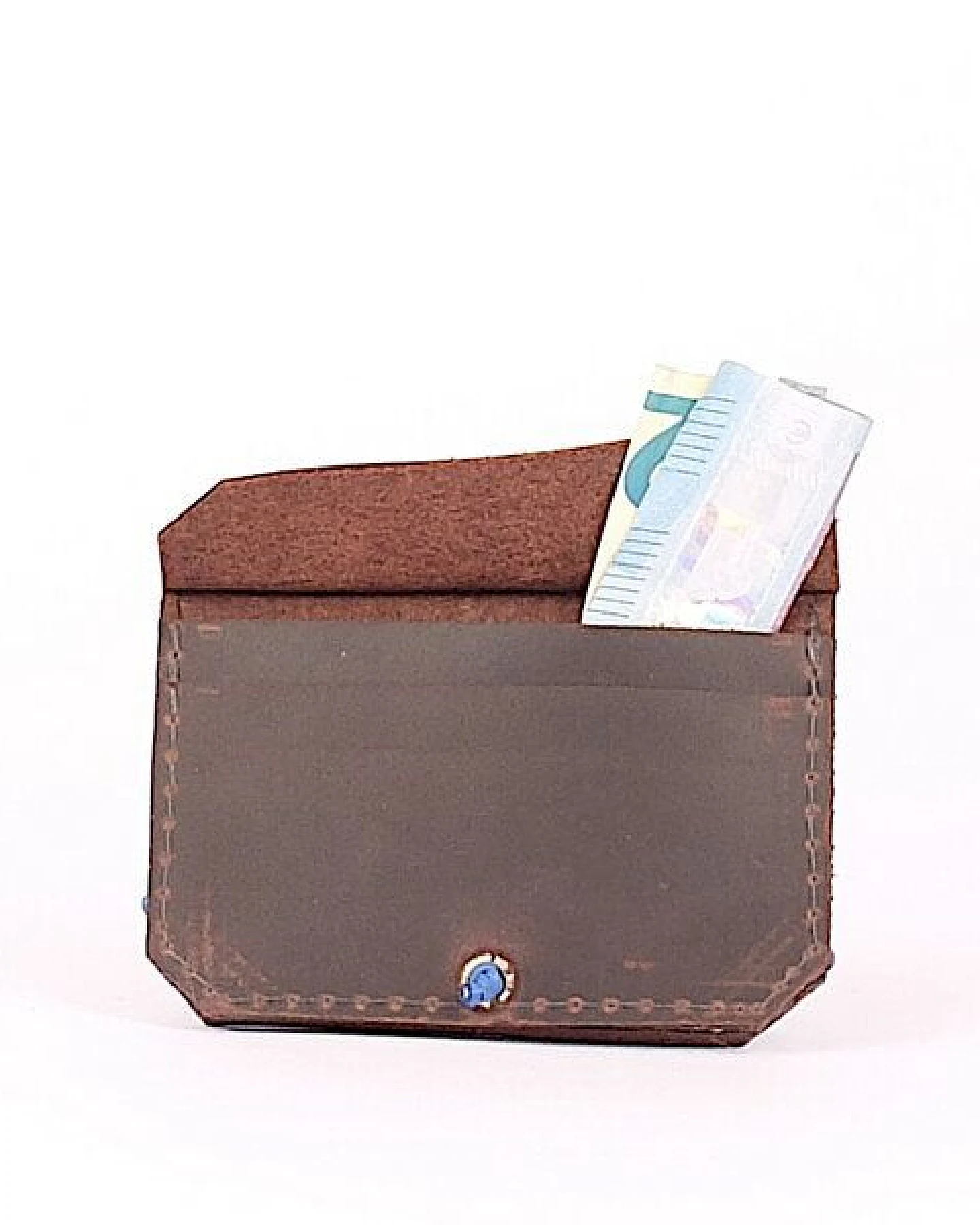 monday market Lederportemonnaie Isaac aus Pull-Up-Leder – Ansicht 3