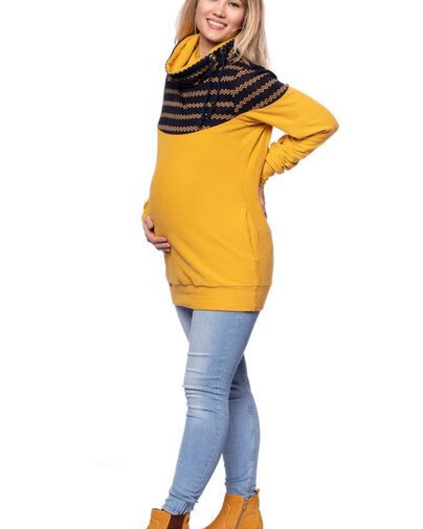 Milchshake ALAN BIO Umstands- und Stillpullover aus softer Bio Baumwolle – Ansicht 3
