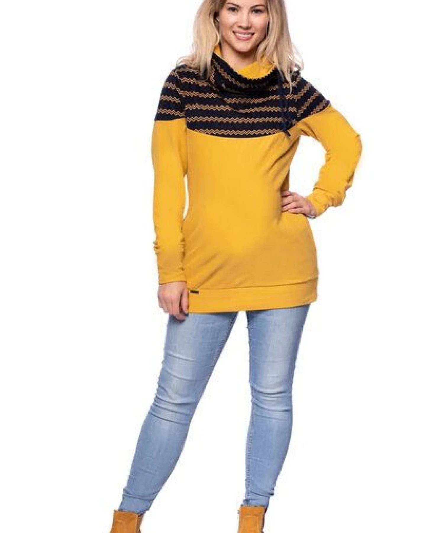Milchshake ALAN BIO Umstands- und Stillpullover aus softer Bio Baumwolle – Ansicht 2