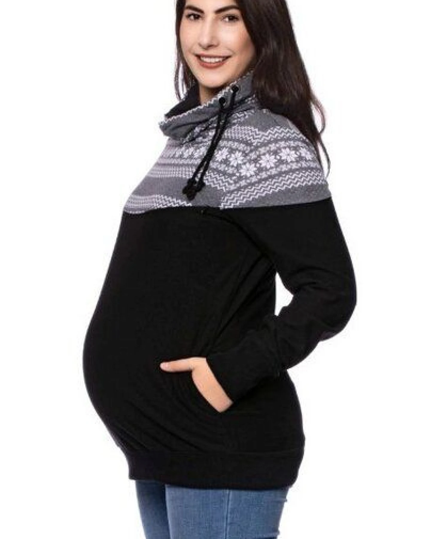 Milchshake ALAN BIO Umstands- und Stillpullover aus softer Bio Baumwolle – Ansicht 3