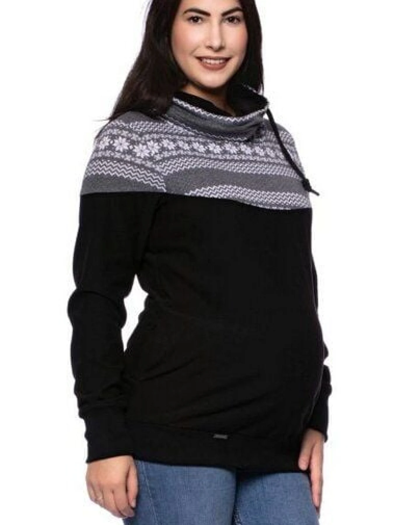 Milchshake ALAN BIO Umstands- und Stillpullover aus softer Bio Baumwolle – Ansicht 4