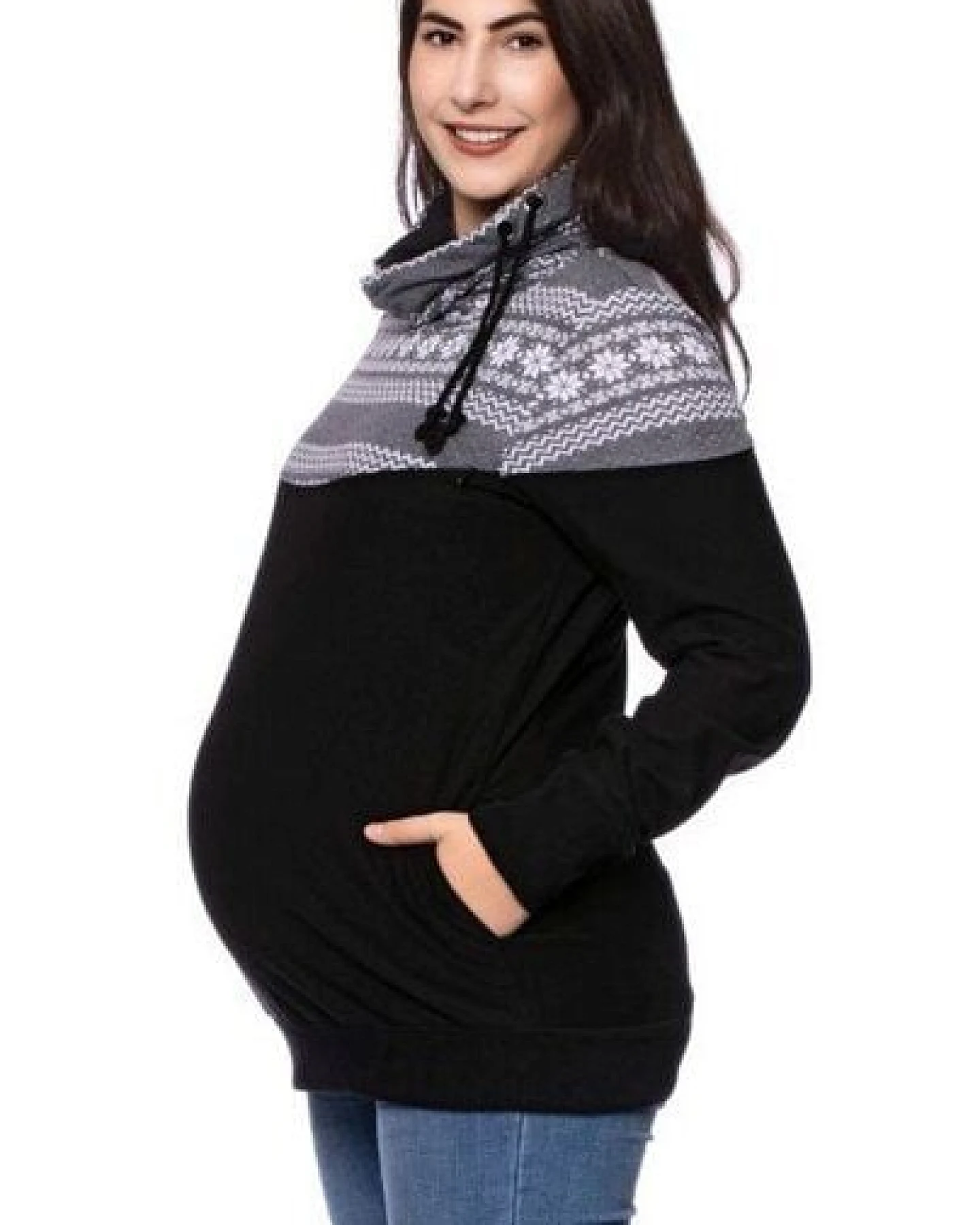 Milchshake ALAN BIO Umstands- und Stillpullover aus softer Bio Baumwolle – Ansicht 3