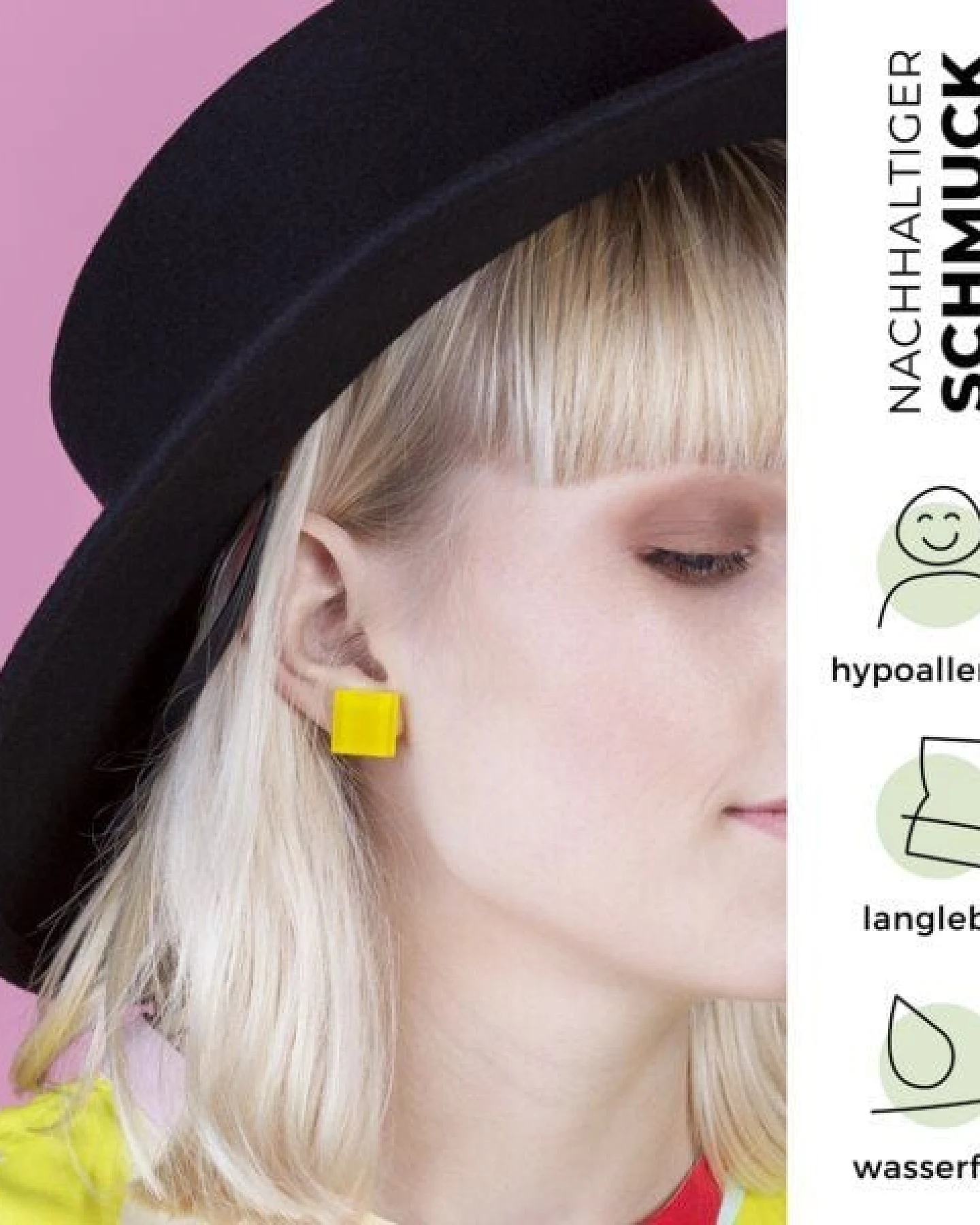 ALEXASCHA Minimalistische Ohrclips aus Glas – Ansicht 3