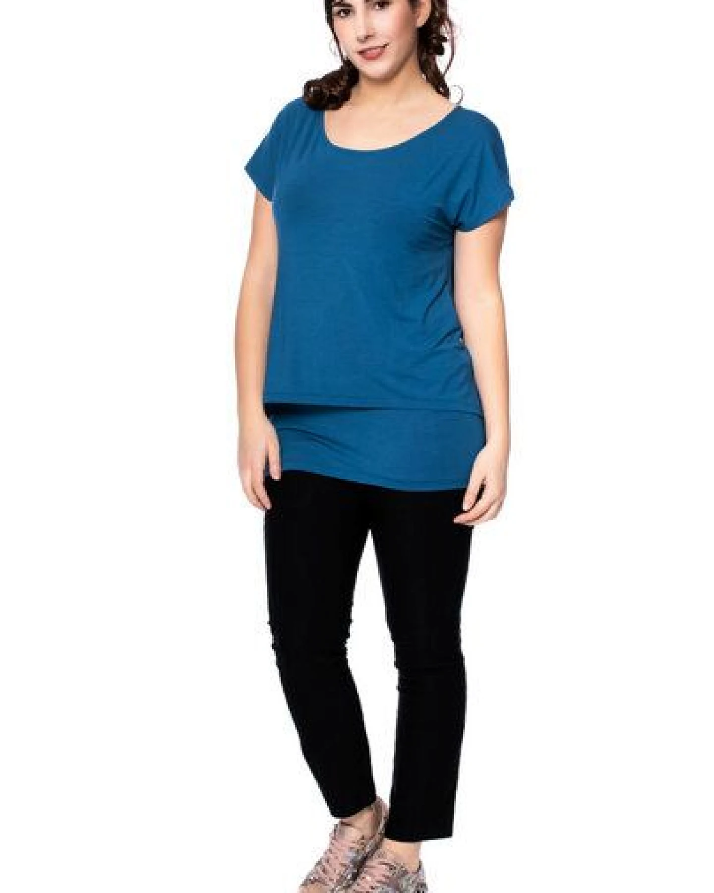 Milchshake APRIL Zweilagiges Umstands- und Stillshirt aus TENCEL Modal – Ansicht 3