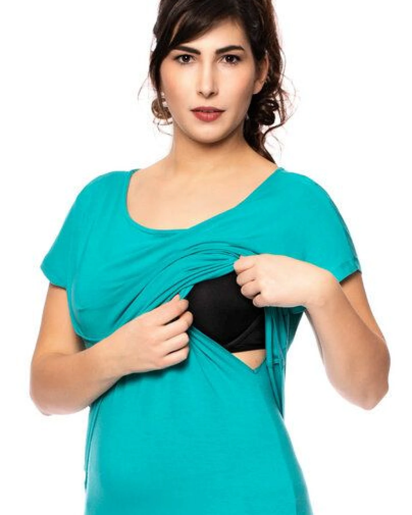 Milchshake APRIL Zweilagiges Umstands- und Stillshirt aus TENCEL Modal – Ansicht 3