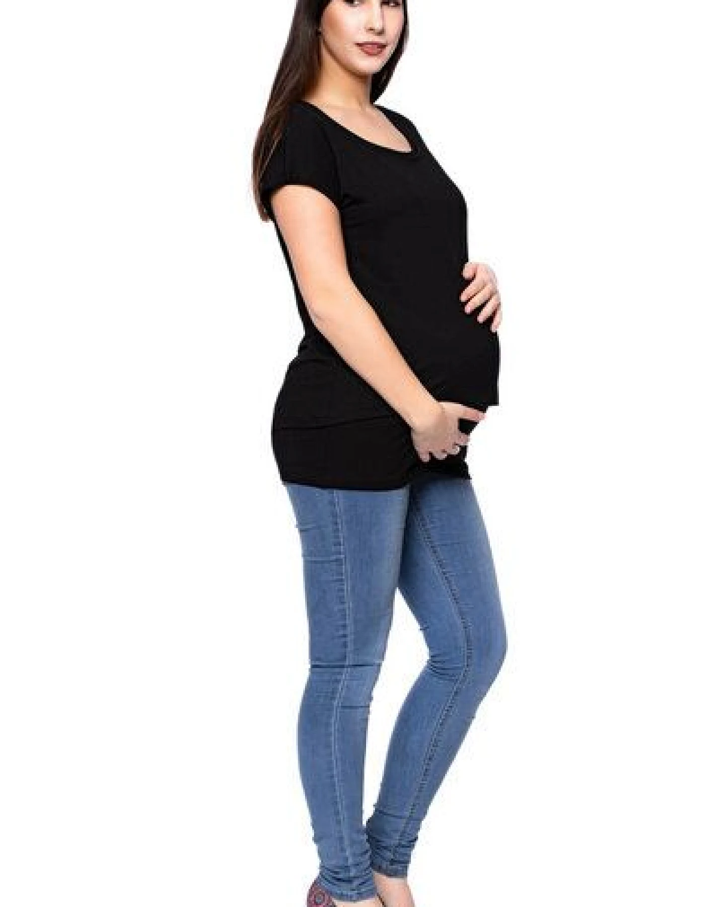 Milchshake APRIL Zweilagiges Umstands- und Stillshirt aus TENCEL Modal – Ansicht 2