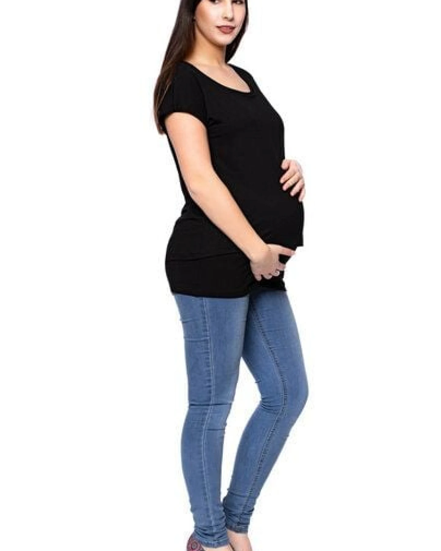 Milchshake APRIL Zweilagiges Umstands- und Stillshirt aus TENCEL Modal – Ansicht 2