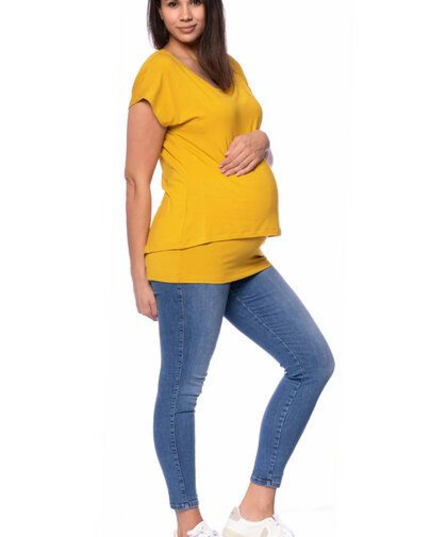 Milchshake APRIL Zweilagiges Umstands- und Stillshirt aus TENCEL Modal – Ansicht 2