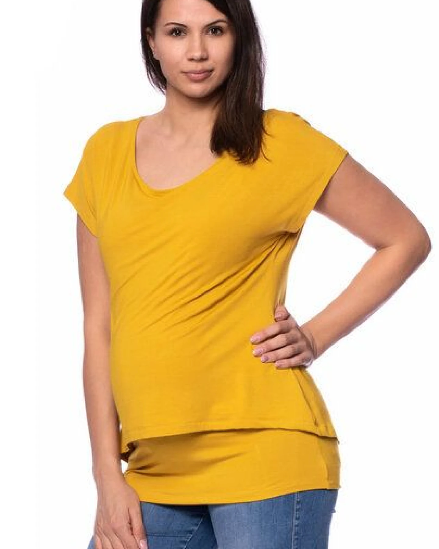 Milchshake APRIL Zweilagiges Umstands- und Stillshirt aus TENCEL Modal – Ansicht 3