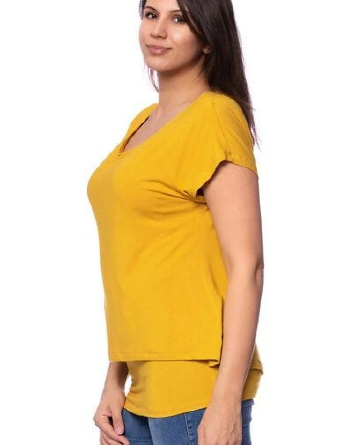 Milchshake APRIL Zweilagiges Umstands- und Stillshirt aus TENCEL Modal – Ansicht 4
