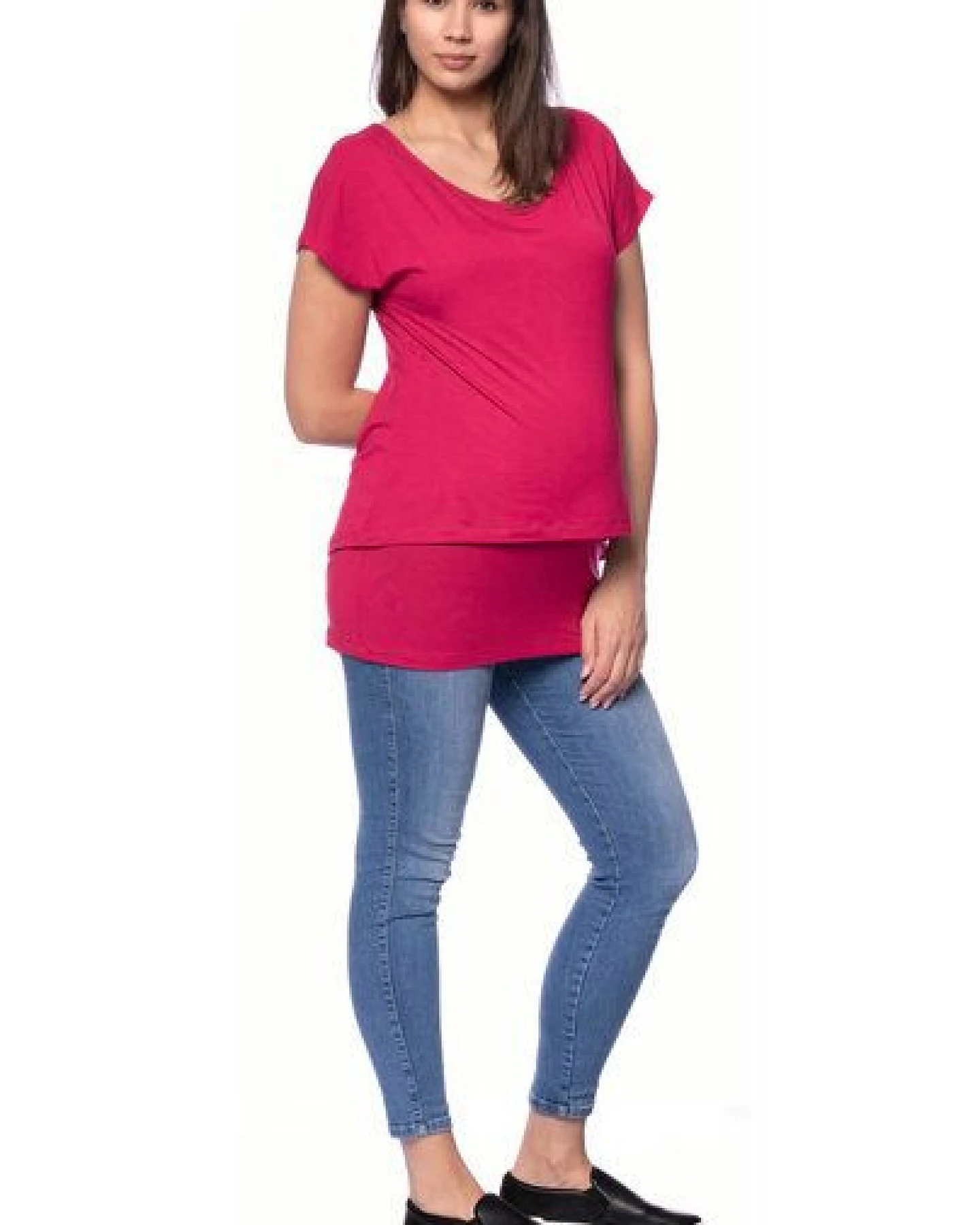 Milchshake APRIL Zweilagiges Umstands- und Stillshirt aus TENCEL Modal – Ansicht 2
