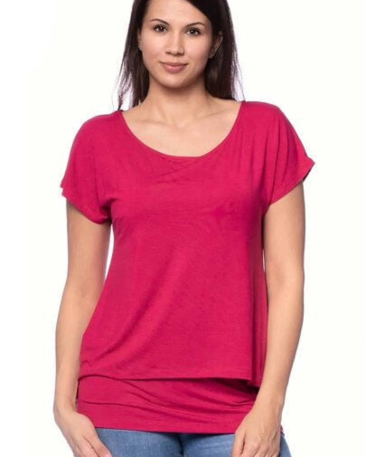 Milchshake APRIL Zweilagiges Umstands- und Stillshirt aus TENCEL Modal – Ansicht 3